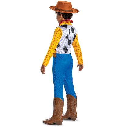 Disney Toy Story Deluxe Woody Costume, Official Boys Halloween Dress Up Outfit, Size (3T-4T)