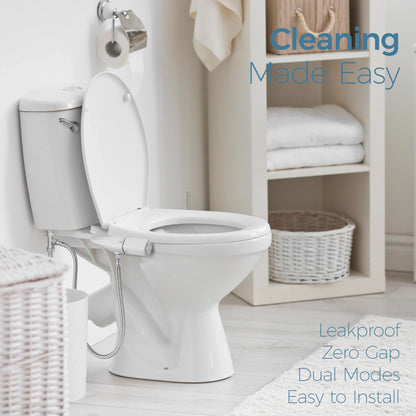BIGCOW Bidet Attachment for Toilet, Ultra-Slim Dual Nozzle (Frontal & Rear Wash) Hygienic Toilet Bidet, Fresh Cold Water Pressure Adjustable Bidet Attachment with Stainless Steel Inlet 🍁 All In One Marketplace Canada