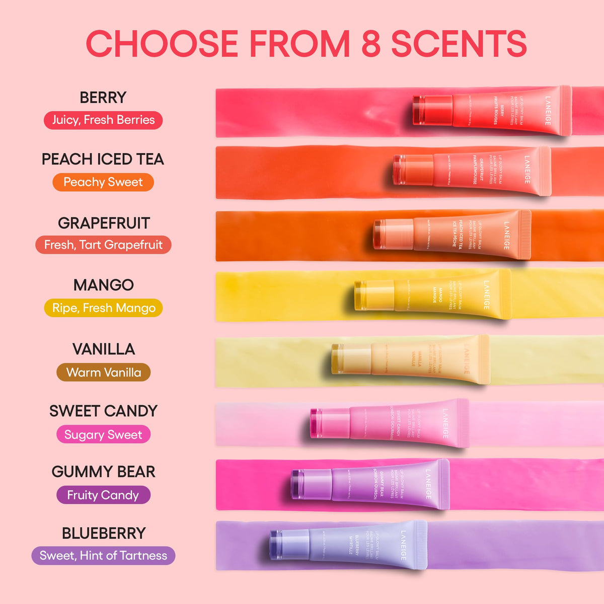 LANEIGE Lip Glowy Balm, Sweet Candy: Sheer Tinted Lip Moisturizer with Shea Butter, for Hydrating Shine & Soft Lips 🍁 All In One Marketplace Canada