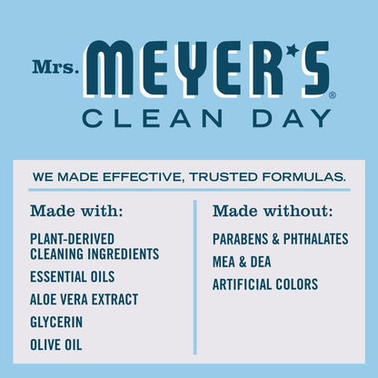 Mrs. Meyer's Clean Day Liquid Hand Soap, Rain Water, Cruelty Free & Biodegradable Hand Wash Formula Made with Essential Oils, 370 ml Bottles, 4 Pack 🍁 All In One Marketplace Canada