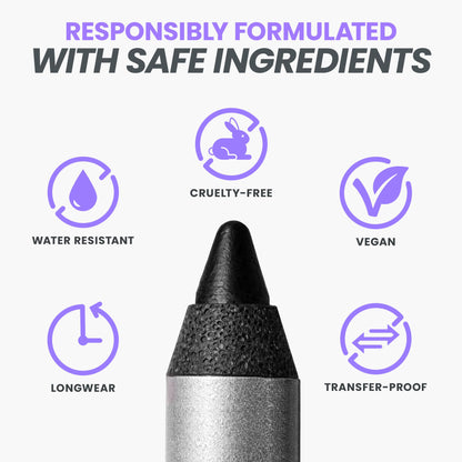 Wonderskin Eyeliner Pencil, 1440 Longwear Deep Black Eyeliner Pencil - Waterproof, Sharpenable & Smudge Proof (Liquorice) 🍁 All In One Marketplace Canada
