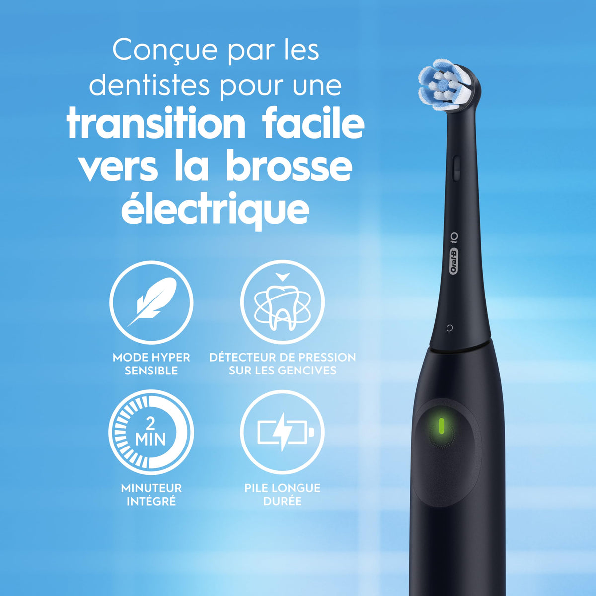 Oral-B iO2 Electric Toothbrush, for an Easy Switch to Electric, Peach, Rechargeable Electric Toothbrushes, iO Series 2 Limited with 1 Power Toothbrush, 1 Brush Head, and 1 Travel Case 🍁 All In One Marketplace Canada