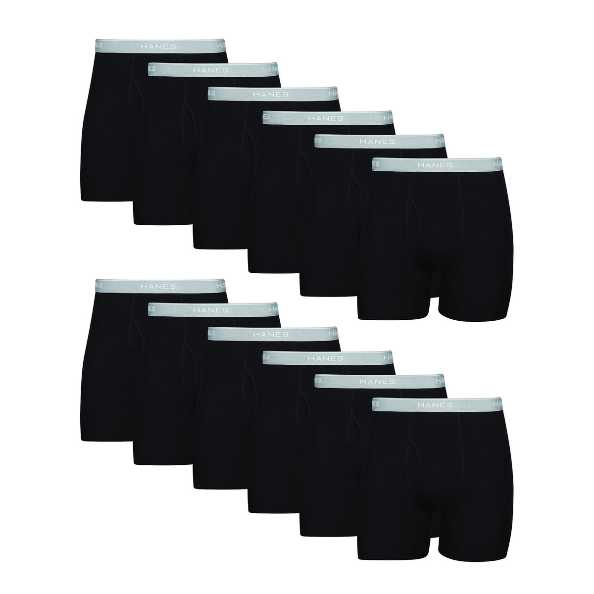 Hanes Mens Underwear Briefs, Cool Dri Moisture-Wicking Cotton No-Ride-up for Men, Multi-Packs Available Boxer, 12 Pack - Black, XX-Large US 🍁 All In One Marketplace Canada