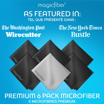 MagicFiber Microfiber Cleaning Cloths 6 Pack 6x7”- Premium Eye Glasses Cleaner for Lens and Screens I Scratch-Free Streak-Free Lint Free 🍁 All In One Marketplace Canada
