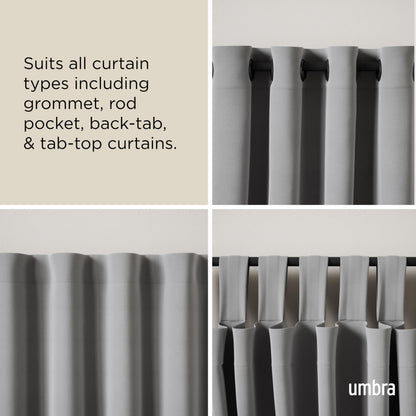 Umbra Twilight Curtain Rod Set – Wrap Around Design Ideal for Blackout or Room Darkening Panels, 30 to 84 Inches, Black 🍁 All In One Marketplace Canada