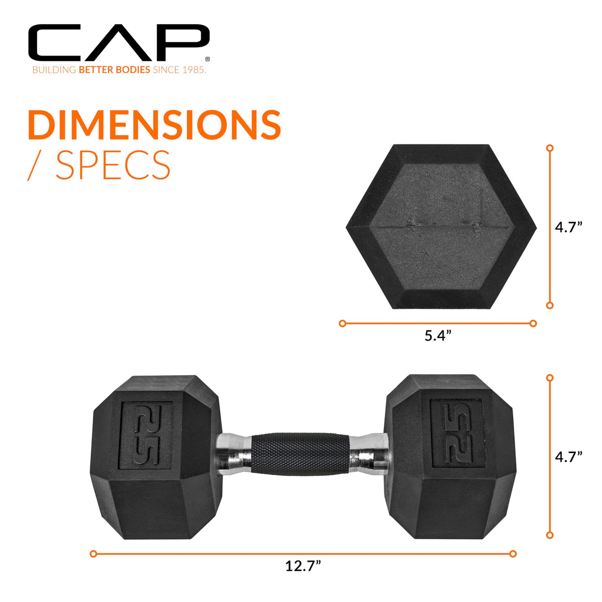 CAP Barbell 25 LB Coated Hex Dumbbell Weight Pair with Padded Grip 🍁 All In One Marketplace Canada