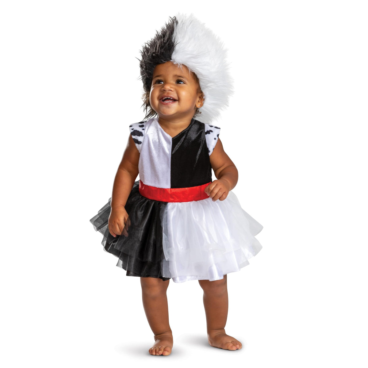 Cruella Infant Costume, Official Disney Baby Costume Outfit for Halloween, (12-18 mths)