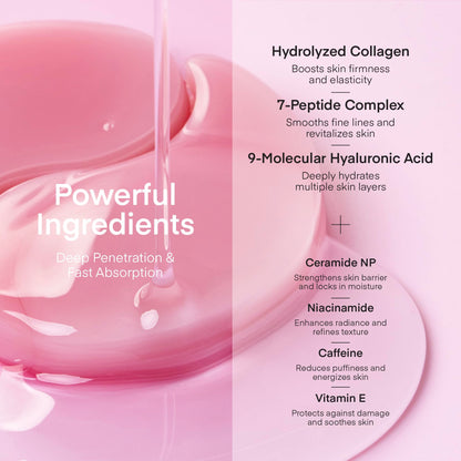 Under Eye Patches Korean Skincare: Peptide Collagen Gel Eye Mask for Puffy Eyes Dark Circles Wrinkles Undereye Bags Fine Lines & Smile Lines - Deep Hydrating & Firming Eye Pad - Cruelty-Free, 30 Pairs 🍁 All In One Marketplace Canada