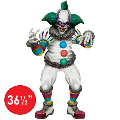 Beistle Cardstock Paper Jointed Creepy Clown Halloween Decorations for Home, Office, or Haunted House Party Supplies