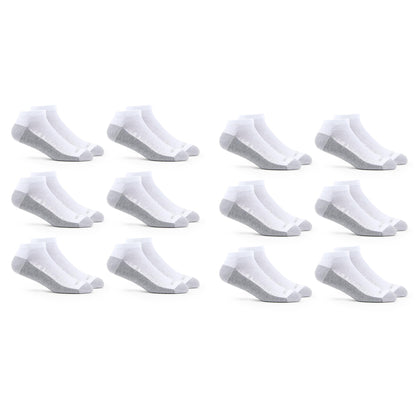Fruit of the Loom mens 12 Pair Pack Dual Defense Cushioned Socks, White/Grey, 6-12 🍁 All In One Marketplace Canada