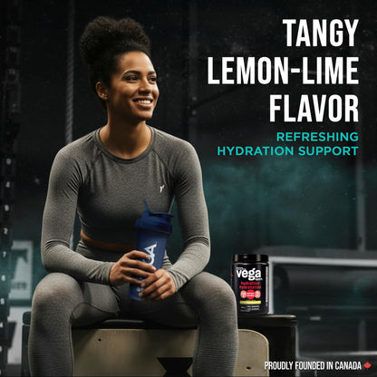 Vega Sport Hydration Electrolyte Powder, Plant Based for Fast Post Workout Hydration – Sugar-Free Lemon Lime, 40 Servings, 168 grams 🍁 All In One Marketplace Canada
