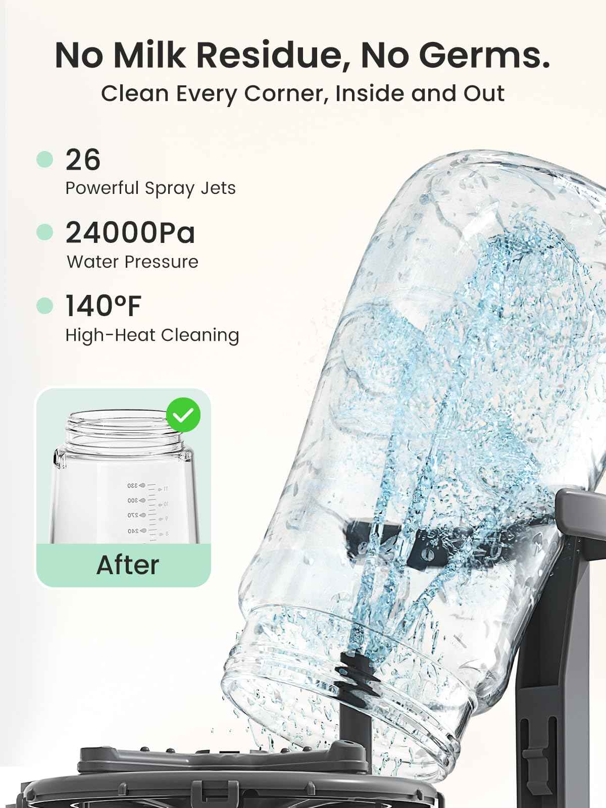 Grownsy EaseClean Bottle Washer Pro | All-in-One Bottle Washer and Sterilizer and Dryer | Baby Bottle Washer for Bottles, Pump Parts & Baby Essentials | Replaces Hand Washing 🍁 All In One Marketplace Canada
