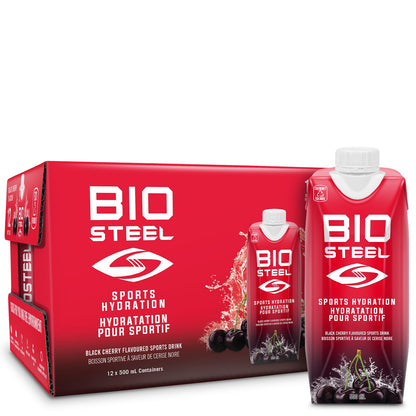 BioSteel Electrolyte Sports Drink, Black Cherry, 12-Pack, Zero Sugar 🍁 All In One Marketplace Canada