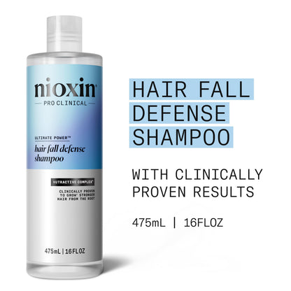 Nioxin Fall Defense Shampoo | Activates Follicles for Visibly Less Hair Loss | With Niacinamide, Caffeine, Lauric Acid & Sandalore | 16 Fl Oz 🍁 All In One Marketplace Canada