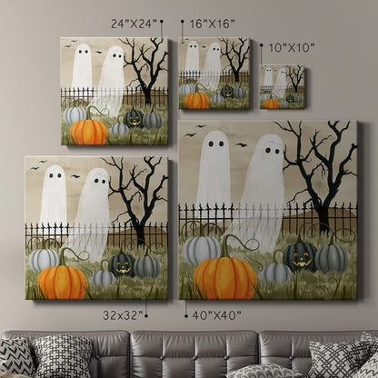 Renditions Gallery Modern Canvas Wall Art Pictures for Office Decorations Halloween Hunted Pumpkin Patch Premium Wall Hanging Wooden Artwork for Livingroom Kitchen Paintings - 24"X24" LT508