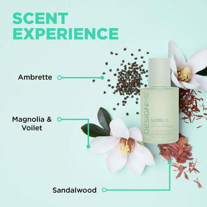 Design.Me GLOSS.ME Hair Oil - Anti Frizz Hair Serum - Heat Protection, Smooths Dry Ends - Adds Shine, Smoothens & Hydrates with Argan Oil - For Straight, Wavy & Curly Textures - No Paraben & Sulfate 🍁 All In One Marketplace Canada