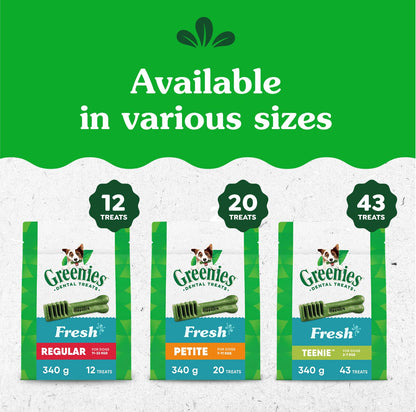 GREENIES Dog Treats Fresh Teenie Natural Dental Care, (43 Treats) 12oz. Pack 🍁 All In One Marketplace Canada
