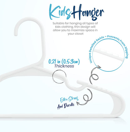 Utopia Home Kids Hangers - Plastic Baby Hangers for Closet - Childrens Hangers for Clothes & Infant Hangers for Closet - Ideal for Everyday Standard Use (White, Pack of 60) 🍁 All In One Marketplace Canada