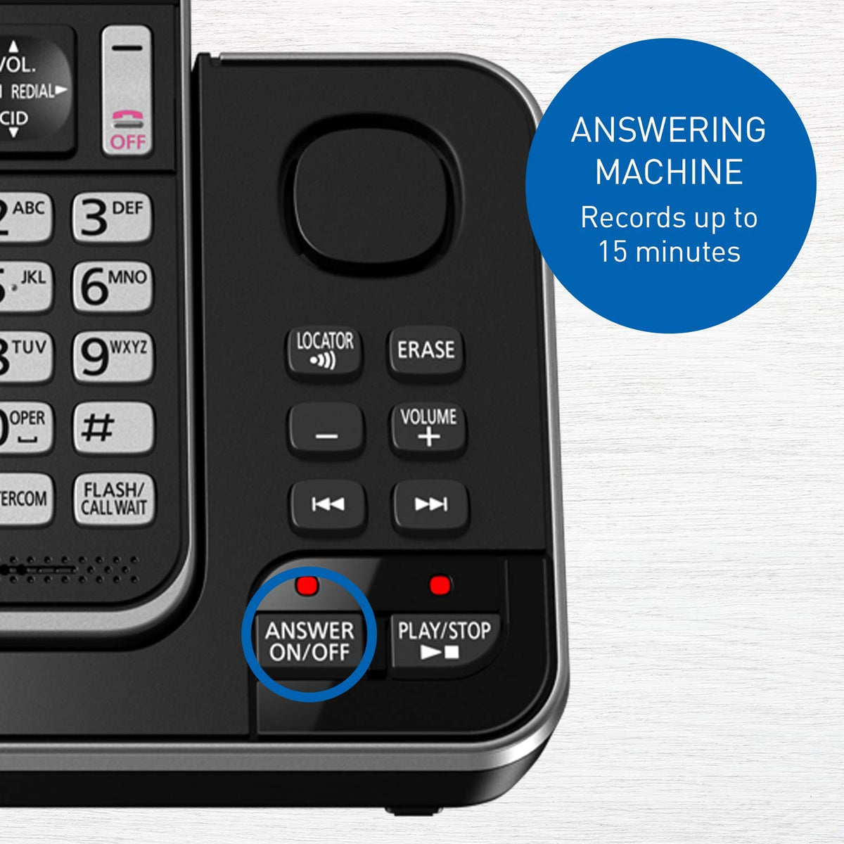 Panasonic DECT 6.0 Expandable Cordless Phone with Answering Machine and Call Block - 3 Cordless Handsets - KX-TGD393CB (Black) 🍁 All In One Marketplace Canada