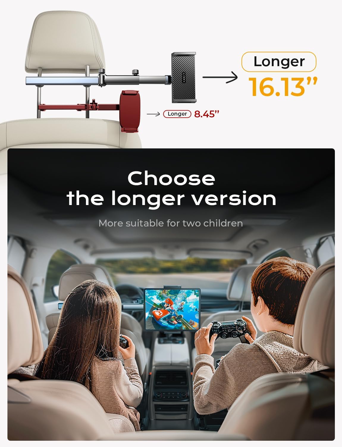 LISEN for iPad Tablet Holder for Car [3 in 1] Car Accessories iPad Holder Mount Back Seat for Car Headrest Video Kids Long Road Trip Car Essentials for 4.7-11" Tablet iPad Pro, Mini, Samsung (Black) 🍁 All In One Marketplace Canada