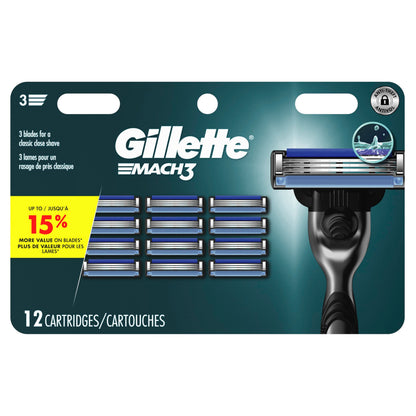 Gillette Mach3 Men's Razor Blade Refills, 12 Refills 🍁 All In One Marketplace Canada