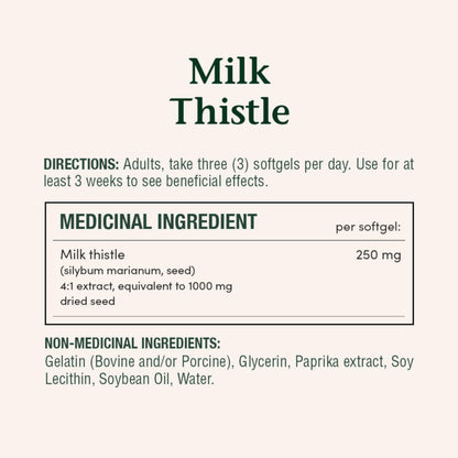 NATURE'S BOUNTY Milk Thistle, 1000 mg, Helps Support Liver Function, 200 Softgels, 229 g 🍁 All In One Marketplace Canada