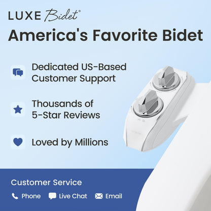 LUXE Bidet NEO 185 Plus - Patented Bidet Attachment for Toilet, Chrome 🍁 All In One Marketplace Canada