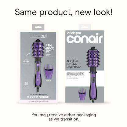 The Knot Dr. for Conair BC116C Detangling Hot Air Brush, Wet/ Dry Styler, Blow Dryer Brush in Pink, Blowout Brush 3 Heat Settings, 1000 Watts, Dry, Style and Volumize 🍁 All In One Marketplace Canada