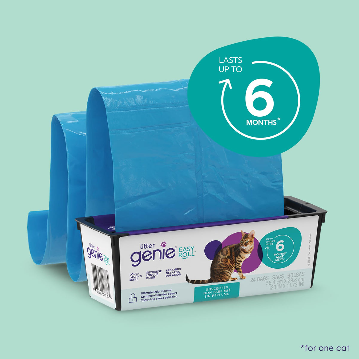 Litter Genie Easy Roll Pail with Easy Roll Refill, 24 Bags 🍁 All In One Marketplace Canada