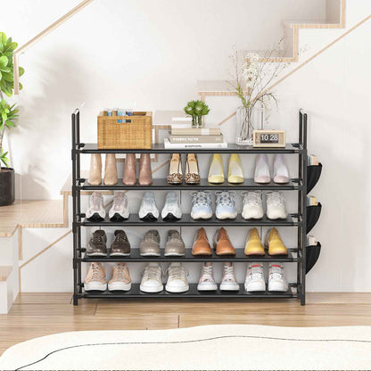 Shoe Rack 5 Tier Shoe Organizer Shoe Storage 20-25 Pairs for Closet Entryway Shoes Holder Space Saving Tall Shoes Shelf for Bedroom Garage Door 🍁 All In One Marketplace Canada