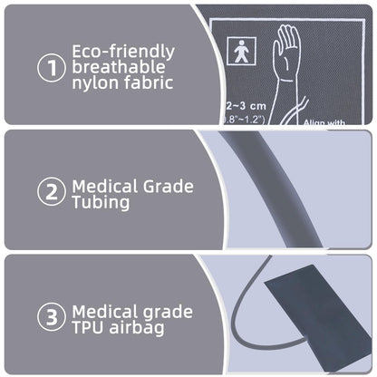 Alcarefam Extra Large Blood Pressure Cuff, 22-66cm XXL Cuff for Big Arms, Replacement Adult Cuff Compatible with Omron BP Monitors, 7 Connectors 🍁 All In One Marketplace Canada