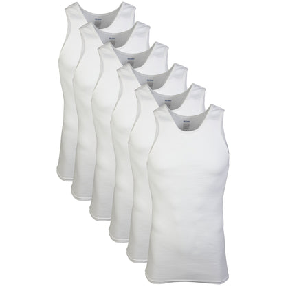 Gildan Men's A-Shirt Tanks, Multipack, Style G1104, White, Large 🍁 All In One Marketplace Canada