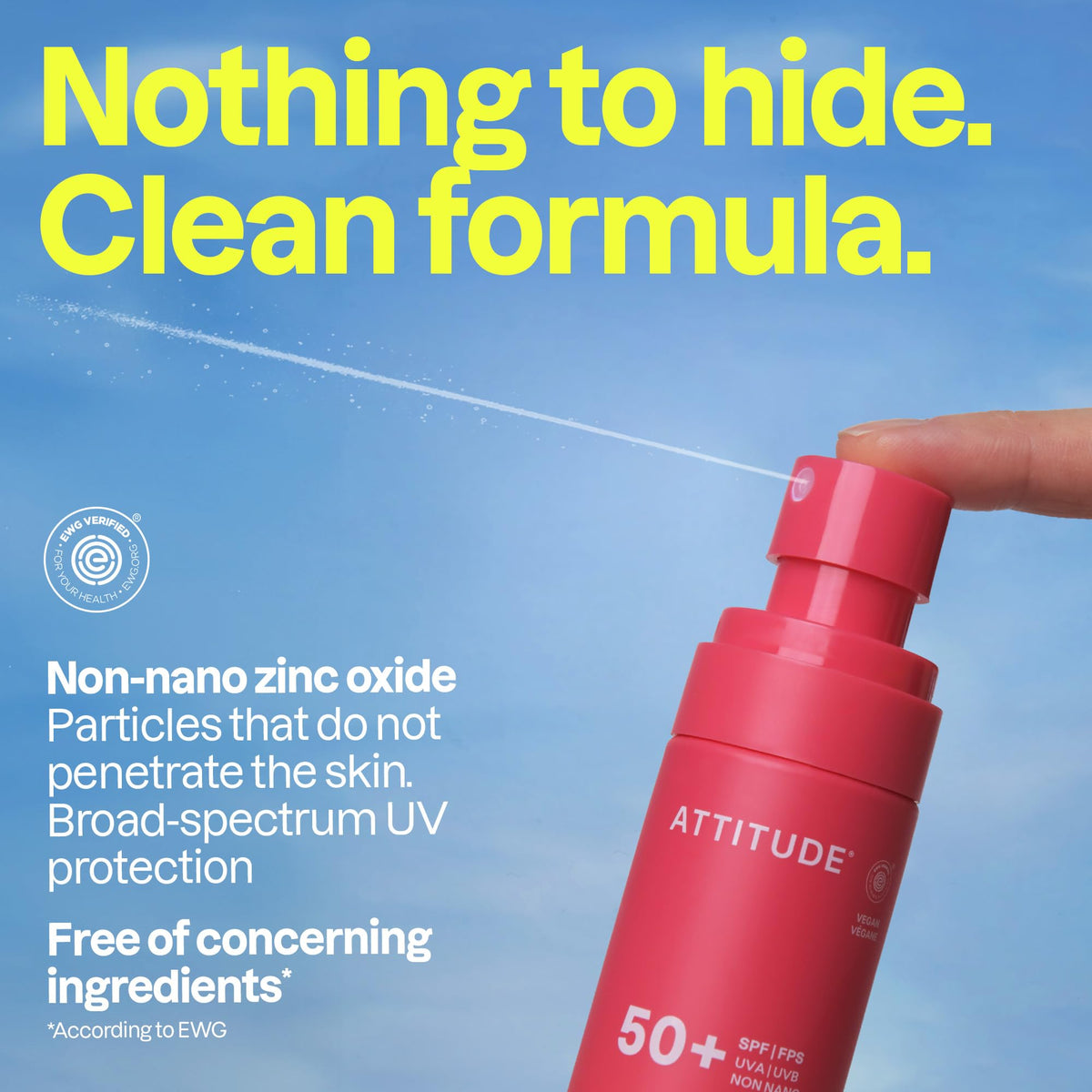 ATTITUDE Mineral Sunscreen Lightweight Lotion SPF 50, Broad Spectrum Zinc Oxide, EWG Verified, Non-Nano, Water-Resistant 80 Minutes, Non-Greasy for Face & Body, Vegan, Sun-Kissed Vanilla Scent, 80 grams 🍁 All In One Marketplace Canada