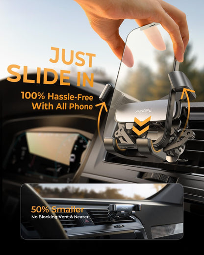 AINOPE Phone Holder for Car Vent【2026 Auto Lock】 Car Phone Holder Mount for Car Accesorries for Women Men Mom, Cell Phone Holder Car Vent Clip Hand Free for All 4-7 Inch iPhone 17 16 Pro Samsung S25 🍁 All In One Marketplace Canada