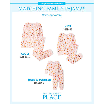 The Children’s Place Family Matching, Christmas and Holiday Pajama Sets, Cotton, Pumpkin/Candy Halloween, Large