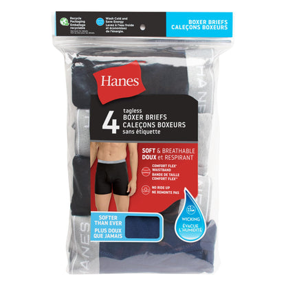 Hanes mens 4 Pack Boxer Briefs, Black/Grey, XX-Large US 🍁 All In One Marketplace Canada