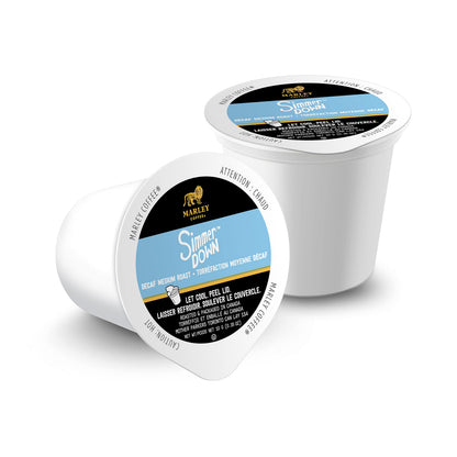 Marley Coffee Single Serve K-Cup Compatible Capsules, Simmer Down Decaf, Swiss Water Process, Medium Roast, 24 Count 🍁 All In One Marketplace Canada