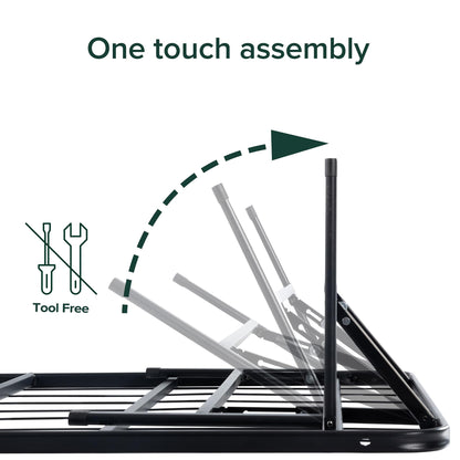 ZINUS SmartBase Tool-Free Assembly Mattress Foundation / 14 Inch Metal Platform Bed Frame/No Box Spring Needed/Sturdy Steel Frame/Underbed Storage, Black, Twin, Regular 🍁 All In One Marketplace Canada