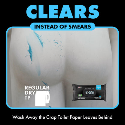DUDE Wipes Flushable Wet Wipes Dispenser (3 Packs 48 Wipes), Unscented Wet Wipes with Vitamin-E & Aloe for at-Home Use, Septic and Sewer Safe 🍁 All In One Marketplace Canada