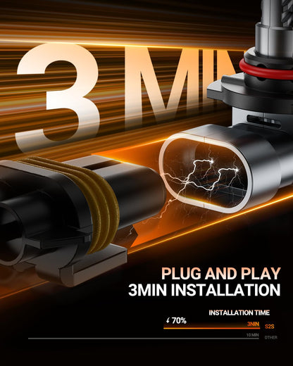 SEALIGHT 2026 Upgraded 9005 LED Headlight Bulbs, 1:1 Design 60,000LM 1000% Brighter HB3 9005 LED Light Bulb, 6500K Cool White, Plug and Play Halogen Replacement, Non-polarity, Pack of 2 🍁 All In One Marketplace Canada