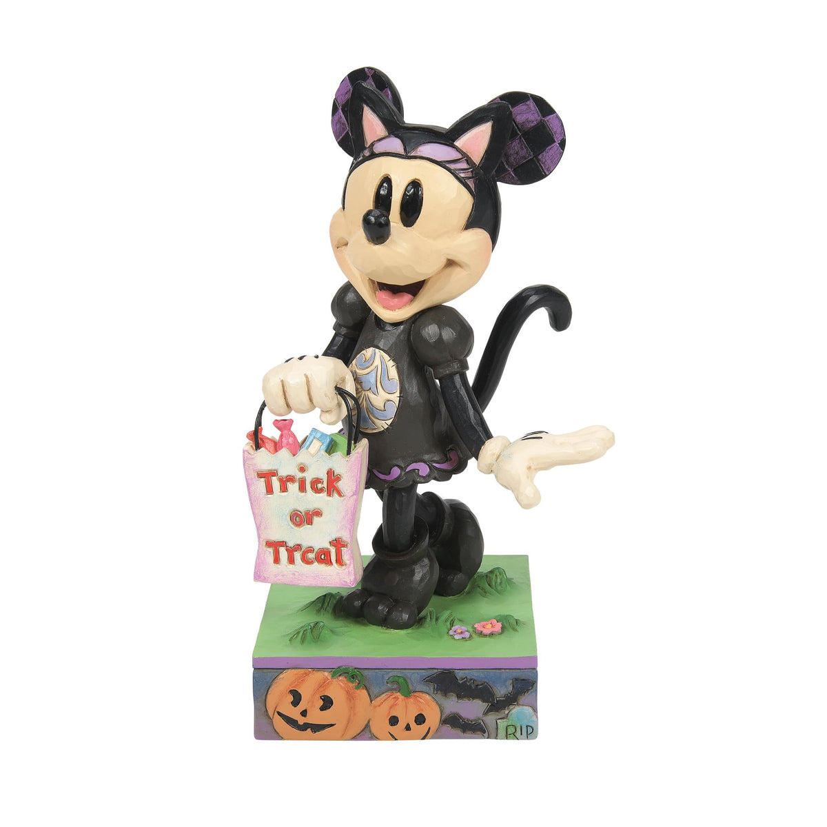 Enesco Disney Traditions by Jim Shore Halloween Minnie Mouse in Black Cat Costume Figurine, 6.125 Inch, Multicolor