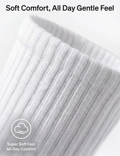 Hue Women's Mini Crew Sock 6 Pair Pack, White - 6 Pair Pack, One Size 🍁 All In One Marketplace Canada