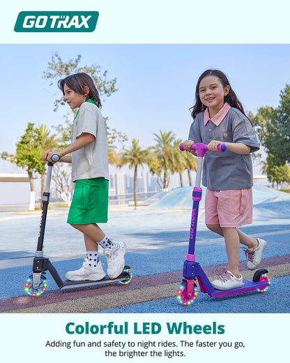 Gotrax K03 Kick Scooter for Kids, 5" LED Lighted Wheels and Adjustable Handlebars, Lightweight Design and Anti-Slip Deck, Max Load 110 Lbs, Kids Scooter for Boys & Girls Ages 3+ 🍁 All In One Marketplace Canada