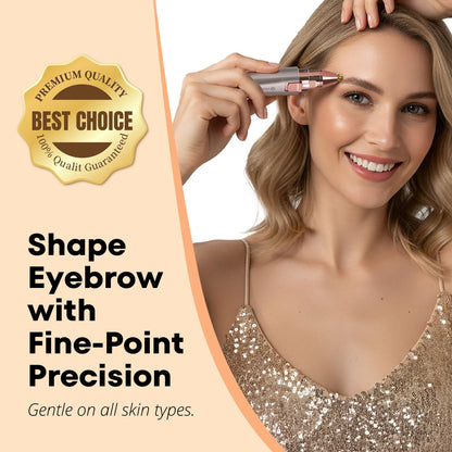 VG VOGCREST Eyebrow Facial Trimmer: 2 in1 Rechargeable Facial Hair Removal and Eyebrow Shaver - Face Lips Body Painless Facial Razor with Built-in LED Light (Rose Gold) 🍁 All In One Marketplace Canada