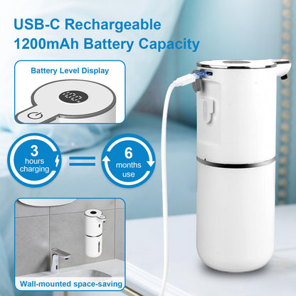 Automatic Liquid Soap Dispenser Touchless, USB Rechargeable Smart Hand Soap Dispenser, 6-Level Adjustable, 12.8oz/380mL Wall Mount for Bathroom Kitchen Dish Soap 🍁 All In One Marketplace Canada