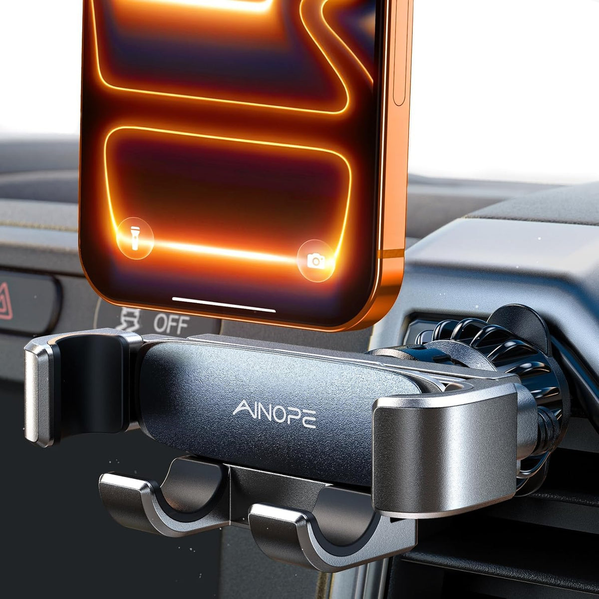 AINOPE Phone Holder for Car Vent【2026 Auto Lock】 Car Phone Holder Mount for Car Accesorries for Women Men Mom, Cell Phone Holder Car Vent Clip Hand Free for All 4-7 Inch iPhone 17 16 Pro Samsung S25 🍁 All In One Marketplace Canada