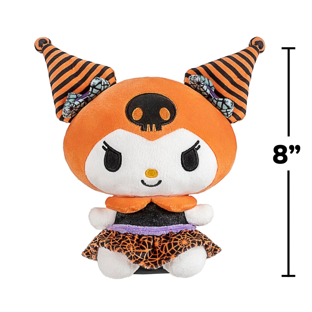 Hello Kitty® and Friends, 8-Inch Kuromi™ Halloween Plush with a Pumpkin Hood - Officially Licensed Sanrio® Product from Jazwares - Ages 6+