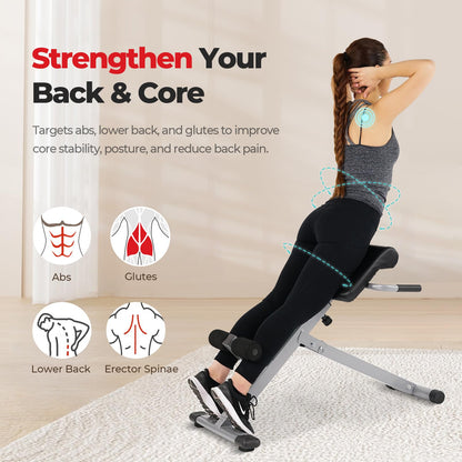 Sunny Health & Fitness Foldable Roman Chair, 45-Degree Hyperextension Bench 🍁 All In One Marketplace Canada