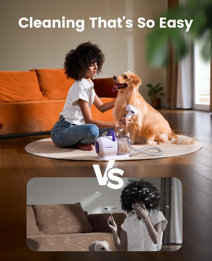 oneisall Dog Grooming Vacuum Kit: 15000Pa Shedding Brush with Grooming Tools, 3 Suction Low Noise, for Pet Thick and Undercoat, 1.5L Dust Cup, Dog Hair Vacuum, Home Cleaning, LM5 🍁 All In One Marketplace Canada