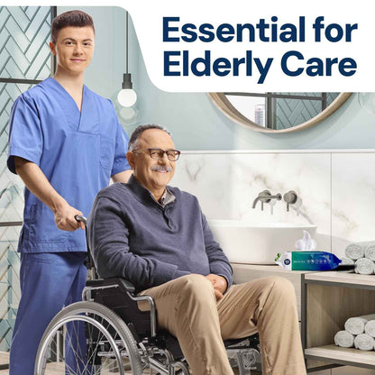 Adult Wipes For Elderly - 8"x13" 720ct (12 Packs of 60) Huge & Soft Non-Flushable Body Wipes for Adults Bathing No-Rinse - Incontinence Disposable Washcloths, Vitamin E & Aloe Infused 🍁 All In One Marketplace Canada